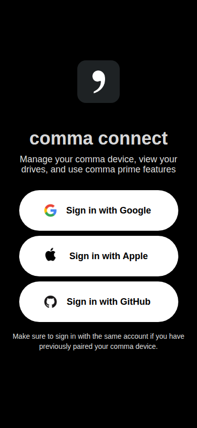 Sign in mobile current